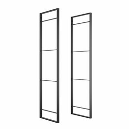 Emuca Jeu de 2 cadres d'étagères Lader, Hauteur 1150 mm, Noir