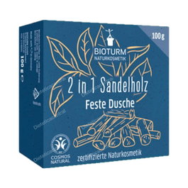 BIOTURM Shampooing et Gel Douche Solide 2 en 1 au Santal Vegan