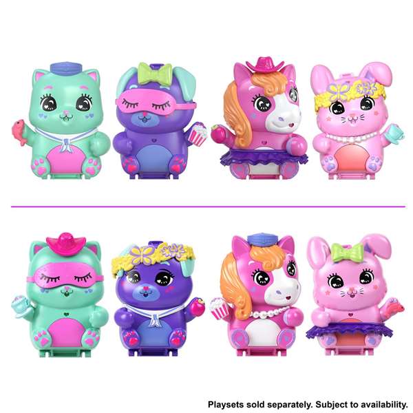 Mattel - Etui animal pour mini poupées Polly Pocket World - 29,20 x 17,80 x 5,70 cm - Modèles assortis
