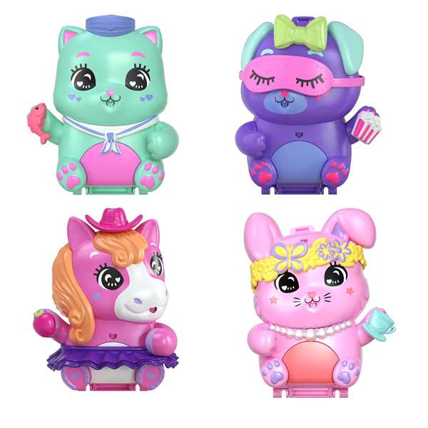 Mattel - Etui animal pour mini poupées Polly Pocket World - 29,20 x 17,80 x 5,70 cm - Modèles assortis