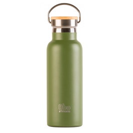 IRISANA Bouteille isotherme 500 ml avec bouchon bambou, vert