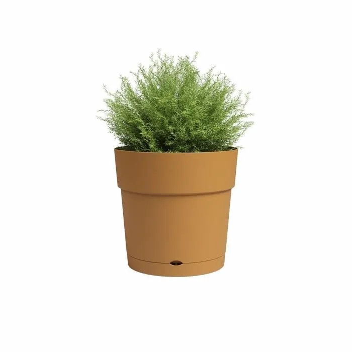 Artevasi Pot de fleur décoratif LARGE RE - 40 ma - Jaune miel - 39,1 x 39,1 x 37 cm en plastique résistant aux UV