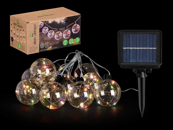 IBERGARDEN Tira Solar 10 Grandes Ampoules Multicolore IBERGARDEN Tira Solar 10 Grandes Ampoules Multicolore