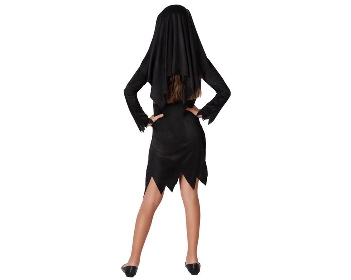 BigBuy Carnival Déguisement Monja Sangrienta et Zombie Noir (2 Pièces)