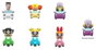 Beast Kingdom Toys The Powerpuff Girls Pull Back Car Blind Box Assortiment de 6