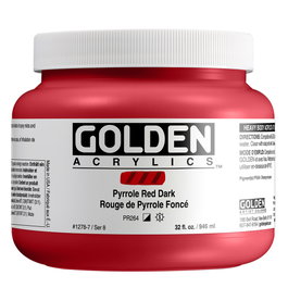 Golden Couleurs Acryliques Heavy Body Rouge Pyrrole Foncé 946 ml