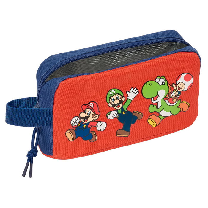 Mamma Mia - Gamelle isotherme de voyage Super Mario Bros - Intérieur aluminium, compartiment à fermeture éclair, dimensions 21.5x6.5x12 cm