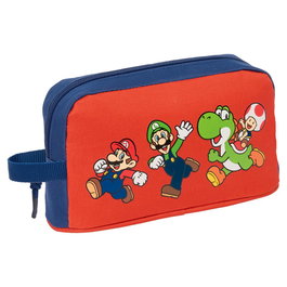Mamma Mia - Gamelle isotherme de voyage Super Mario Bros - Intérieur aluminium, compartiment à fermeture éclair, dimensions 21.5x6.5x12 cm