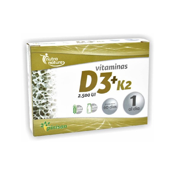 PINISAN Vitamine D3+K2 60 capsules PINISAN Vitamine D3+K2 60 capsules
