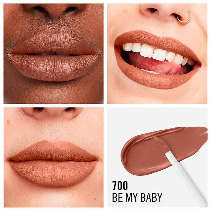 Rimmel London Rouge à Lèvres Liquide LASTING MEGA MATTE #700-be my baby 7,4 ml Fini Mat Waterproof Longue Tenue 16h