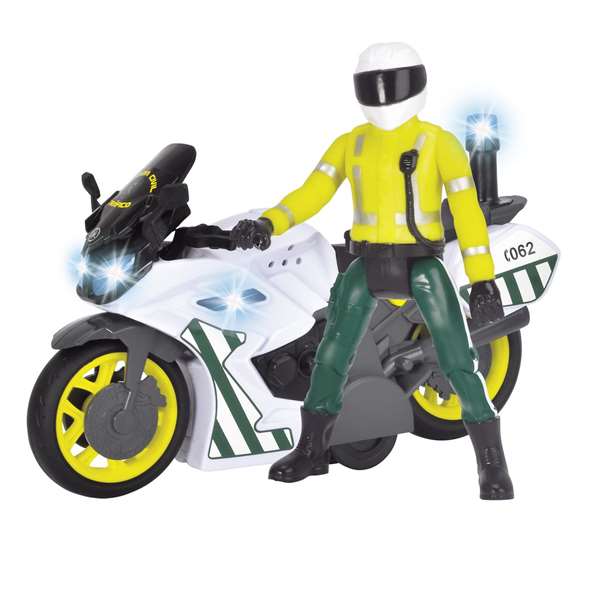 Smoby Moto à friction Guardia Civil avec figurine, lumière et son 17 cm