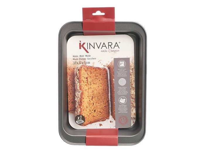 KINVARA Moule rectangulaire en acier 32x22cm