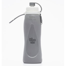 IRISANA Bouteille en silicone pliable grise 500 ml