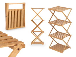 GIFTDECOR Étagère en Bambou 4 Étagères Pliable