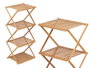 Giftdecor Bibliothèque Bambou 4 Étagères Pliable Naturel 40x45x7 cm (Set de 4)