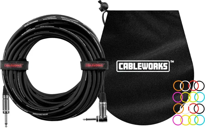CABLEWORKS Cable de Instrumento Jack Recto/Jack Acodado 9 m CABLEWORKS Cable de Instrumento Jack Recto/Jack Acodado 9 m