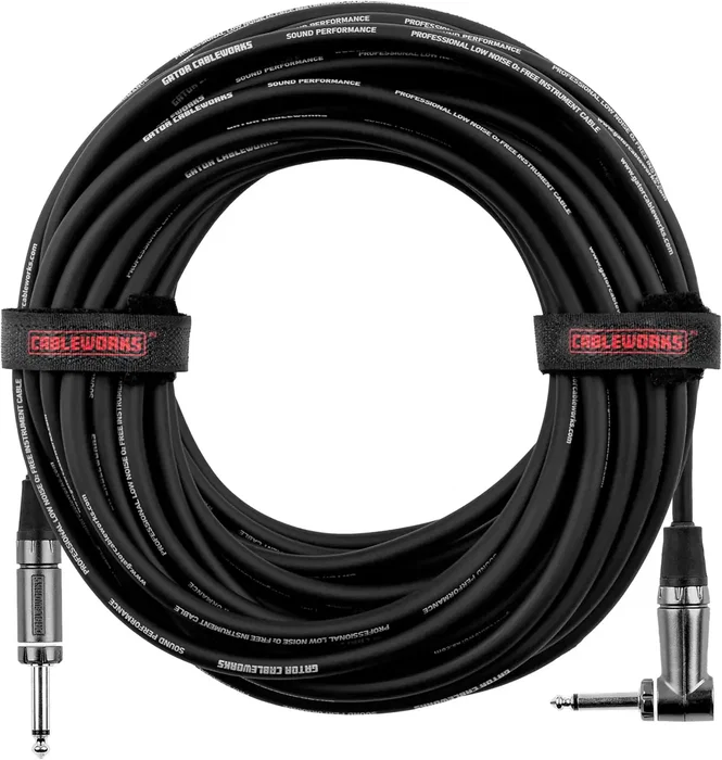 CABLEWORKS Cable de Instrumento Jack Recto/Jack Acodado 9 m CABLEWORKS Cable de Instrumento Jack Recto/Jack Acodado 9 m
