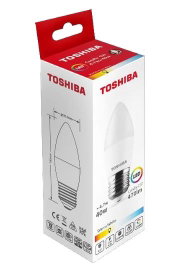 TOSHIBA Bombilla LED C37 E27 4.7W 3000K ULT.UDS