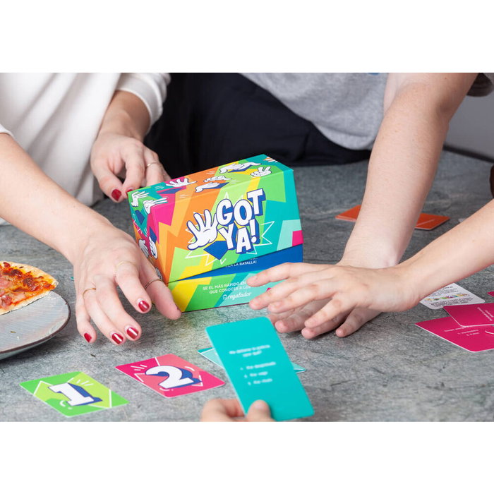 HELLOFUN! Jeu de cartes Got Ya! en espagnol - Jeu de société pour adultes et ados (+14 ans) - 3 modes de jeu, 3 à plusieurs joueurs