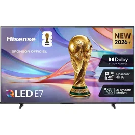 Hisense 43E7S - Téléviseur 43" (108 cm) QLED 4K Ultra HD 3840x2160, HDR10+, Smart TV Vidaa, 3x HDMI 2.1, WiFi