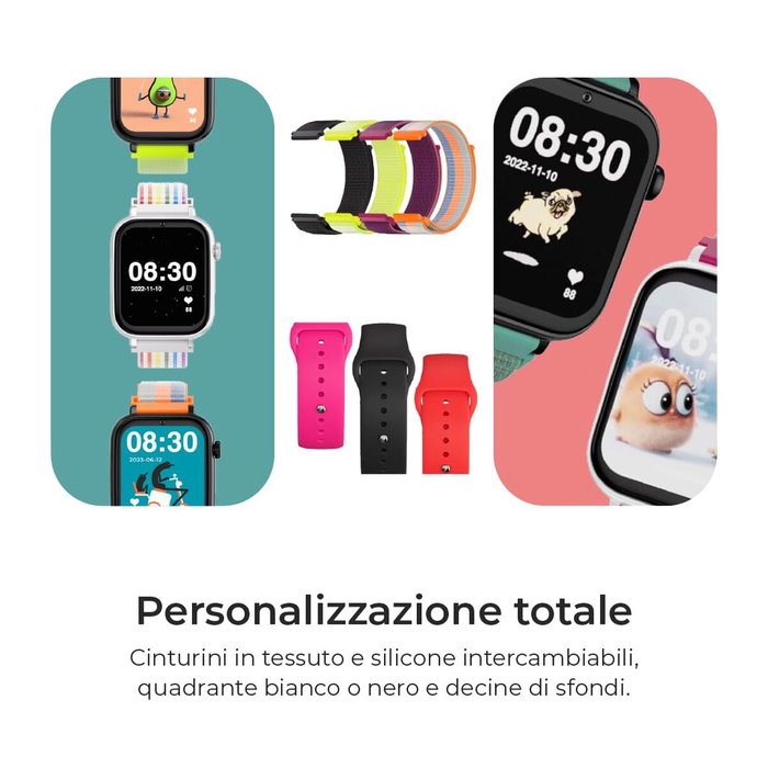 Montre intelligente Save Family SW+B.CTF Violet Argenté Framboise