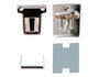 Innspiro Broche Tupi Rectangulaire Acier Nickelé 31x27 mm, Lot de 2