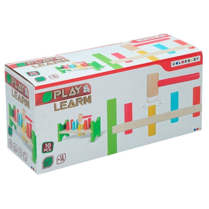 Jeu en bois Woomax Banc Marteau (10 pcs) Jeu en bois Woomax Banc Marteau (10 pcs)