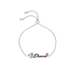 PEERS HARDY Bracelet argent 'Ohana' avec motif Stitch Disney, fermoir à donut et émail