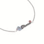 PEERS HARDY Bracelet argent 'Ohana' avec motif Stitch Disney, fermoir à donut et émail