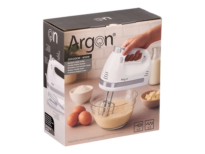 ARGON Batidora doble varilla 400W Blanco