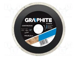 GRAPHITE Disque diamant à couper Ø 115mm