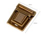 Innspiro Broche Tupi Rectangulaire Acier Or Vieilli 47x40 mm