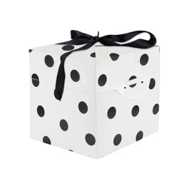 Party Time Boîte cadeau pliable 13x13x13 cm avec ruban