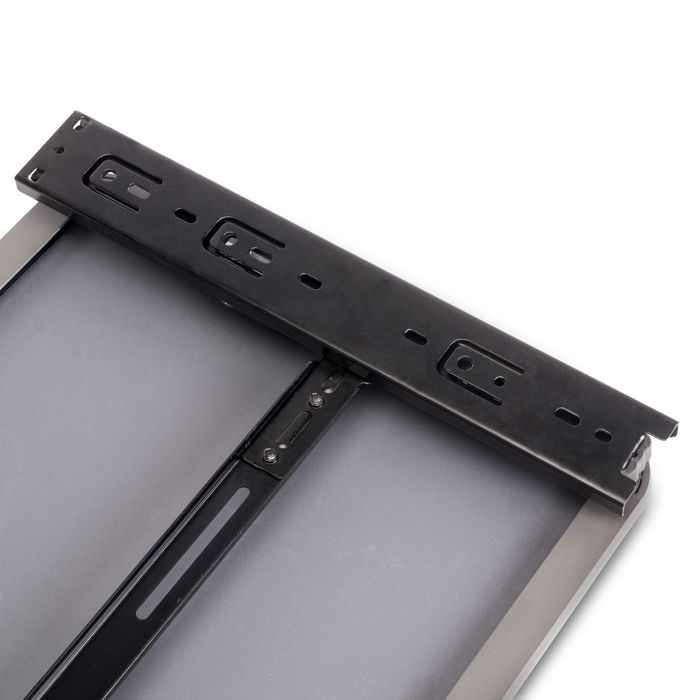 Emuca Miroir extractible pour armoires et dressings Quartz, pivotant à 180°, 1.000x300mm, Aluminium, verre et acier, Titane