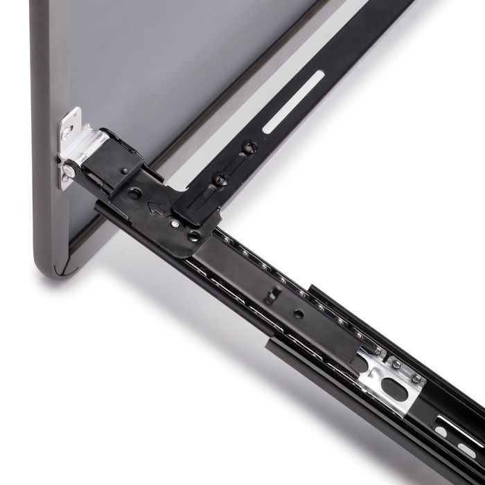 Emuca Miroir extractible pour armoires et dressings Quartz, pivotant à 180°, 1.000x300mm, Aluminium, verre et acier, Titane