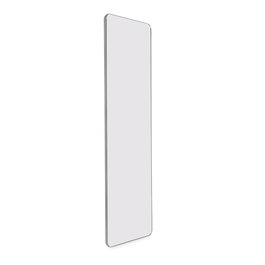 Emuca Miroir extractible pour armoires et dressings Quartz, pivotant à 180°, 1.000x300mm, Aluminium, verre et acier, Titane