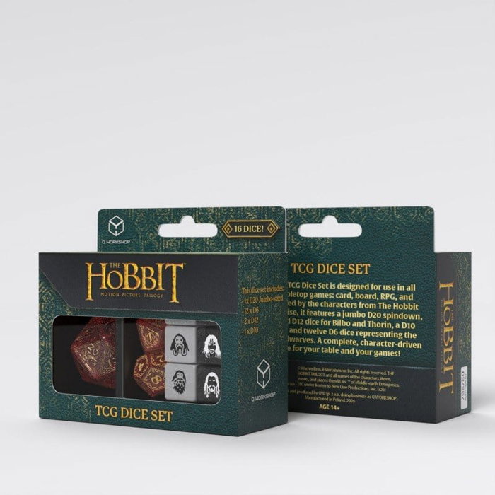 Q Workshop Le Hobbit TCG set de 16 dés Ember Hearth