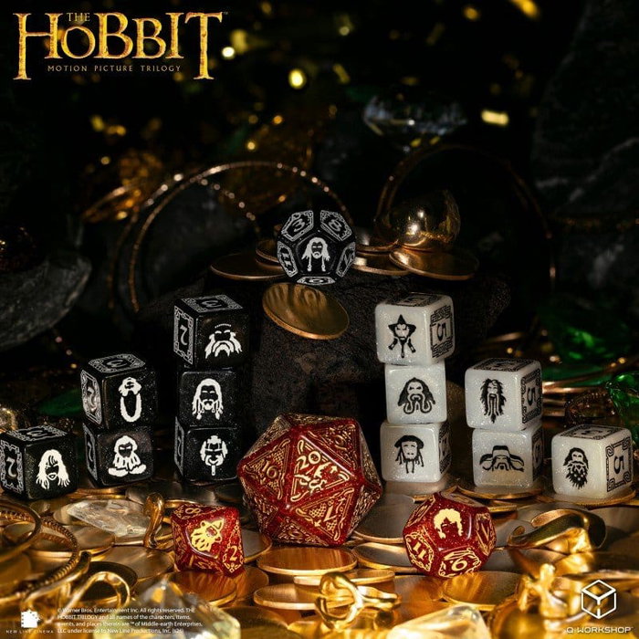 Q Workshop Le Hobbit TCG set de 16 dés Ember Hearth