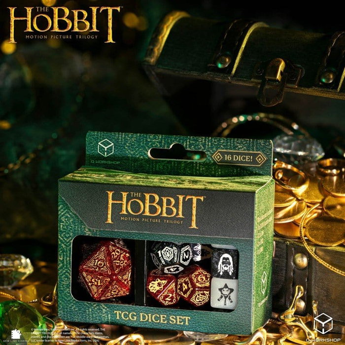 Q Workshop Le Hobbit TCG set de 16 dés Ember Hearth