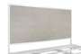 GINER Y COLOMER Lit 150x200 cm en Métal et Résine, Blanc et Beige - Lit Cadre Contemporain pour Chambre
