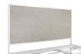 GINER Y COLOMER Lit 150x200 cm en Métal et Résine, Blanc et Beige - Lit Cadre Contemporain pour Chambre