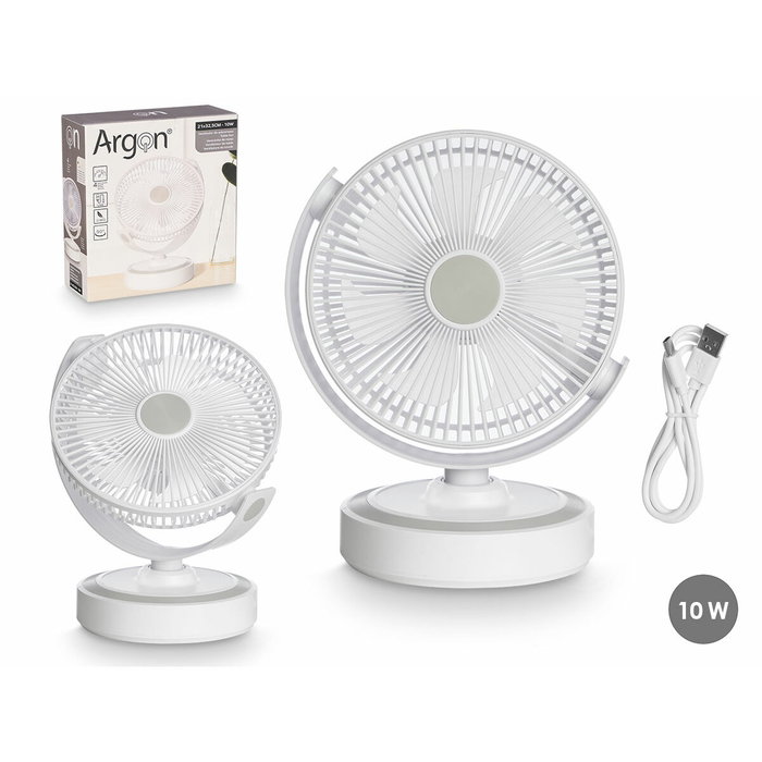 ARGON Ventilateur de table USB Blanc 10W