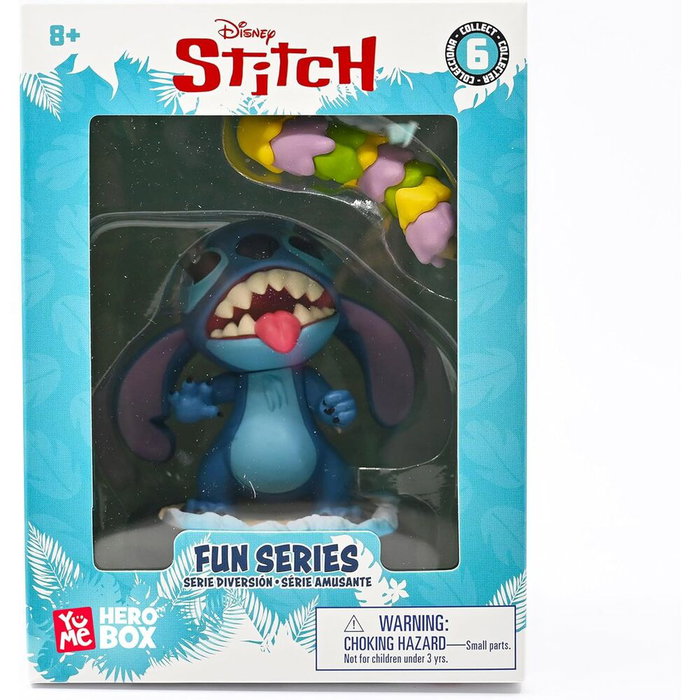 YUME TOYS Figurine Stitch Glutton Hero Box Disney - 8 cm - Collection Stitch