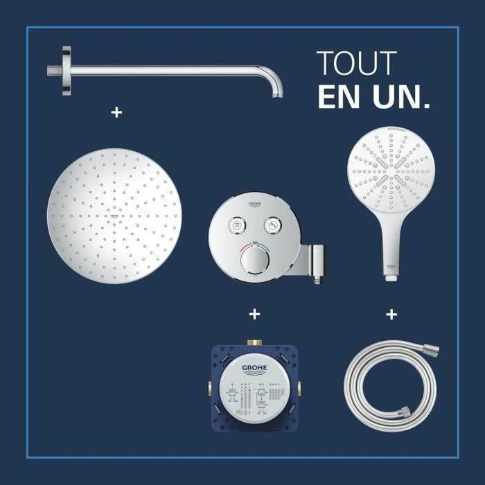 GROHE Ensemble de douche encastré Vitalio Rain Mono 310 - Gris GROHE Ensemble de douche encastré Vitalio Rain Mono 310 - Gris
