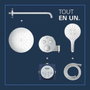 GROHE Ensemble de douche encastré Vitalio Rain Mono 310 - Gris