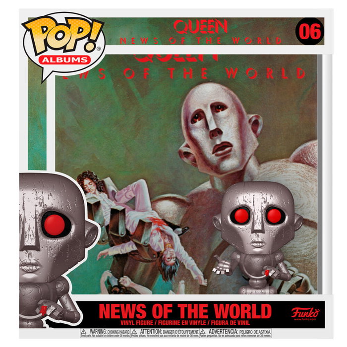 FUNKO Figura POP Queen News of the World avec Album Case