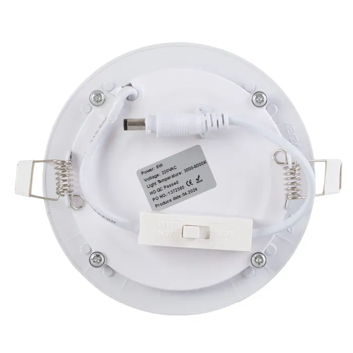 Plaque LED Circulaire 6W 600Lm CCT (Tonalité Lumière Réglable) 3000-6000K 40.000H JL-GP-LZ-1-CCT