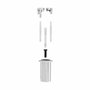 Roca Kit double poussoir long pour mécanisme de déchargeur D2D AH0001700R argenté