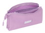 Safta Portatodo Triple Munich Basicos - Trousse triple à fermeture éclair, Lila, 22 x 12 x 3 cm