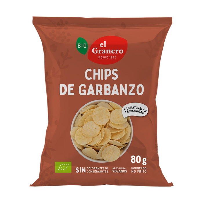 El Granero Integral Chips de Garbanzos Bio 80 g El Granero Integral Chips de Garbanzos Bio 80 g